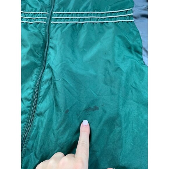 Vintage Green Bay Packers Jacket Men XL Green NFL Windbreaker Full Zip Reebok - Picture 4 of 13